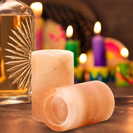 Rose mineral salt crystal cup